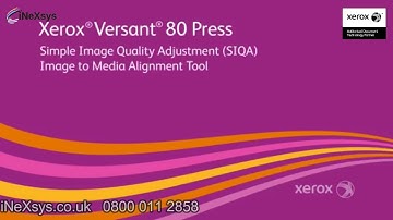 How to Use the Alignment Image to Media Tool - Xerox Versant 80