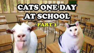 CATS ONE DAY AT SCHOOL PART 2 - Cat memes 📖🏫 #cat #catmemes