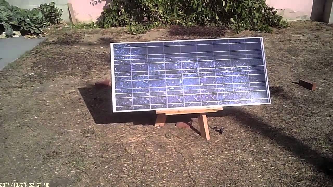 Solar Panel Rotating Stand Test. - YouTube