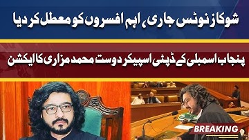 Deputy Speaker of Punjab Assembly Dost Muhammad Mazari In Action | Dunya News