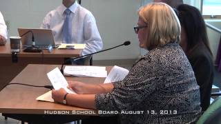 Hudson School Board August 13, 2013