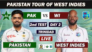 PAKISTAN vs WEST INDIES 2nd TEST MATCH DAY 2 LIVE COMMENTARY | PAK VS WI LIVE | PAK BAT
