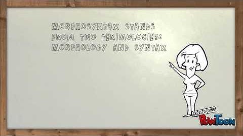 morphosyntax
