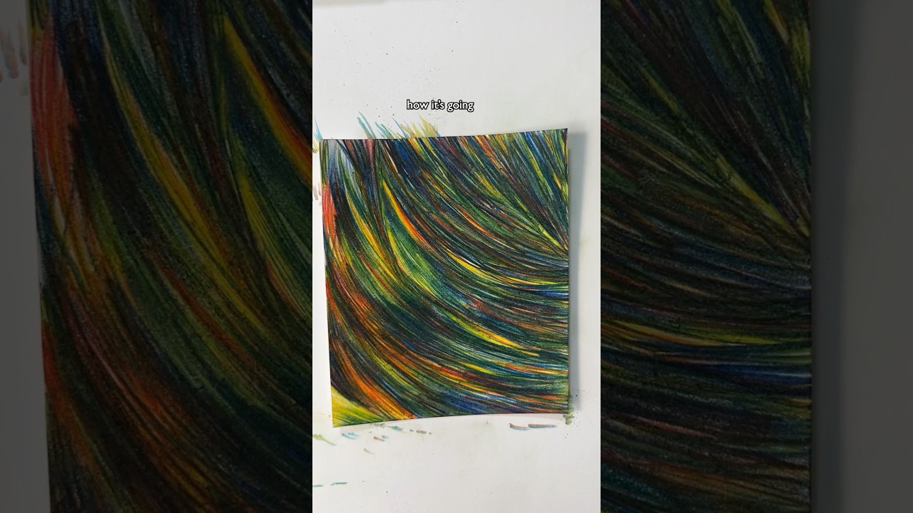 How it's starting vs. how it's going with the multicolored pencil drawing✍️✨ | #artshorts