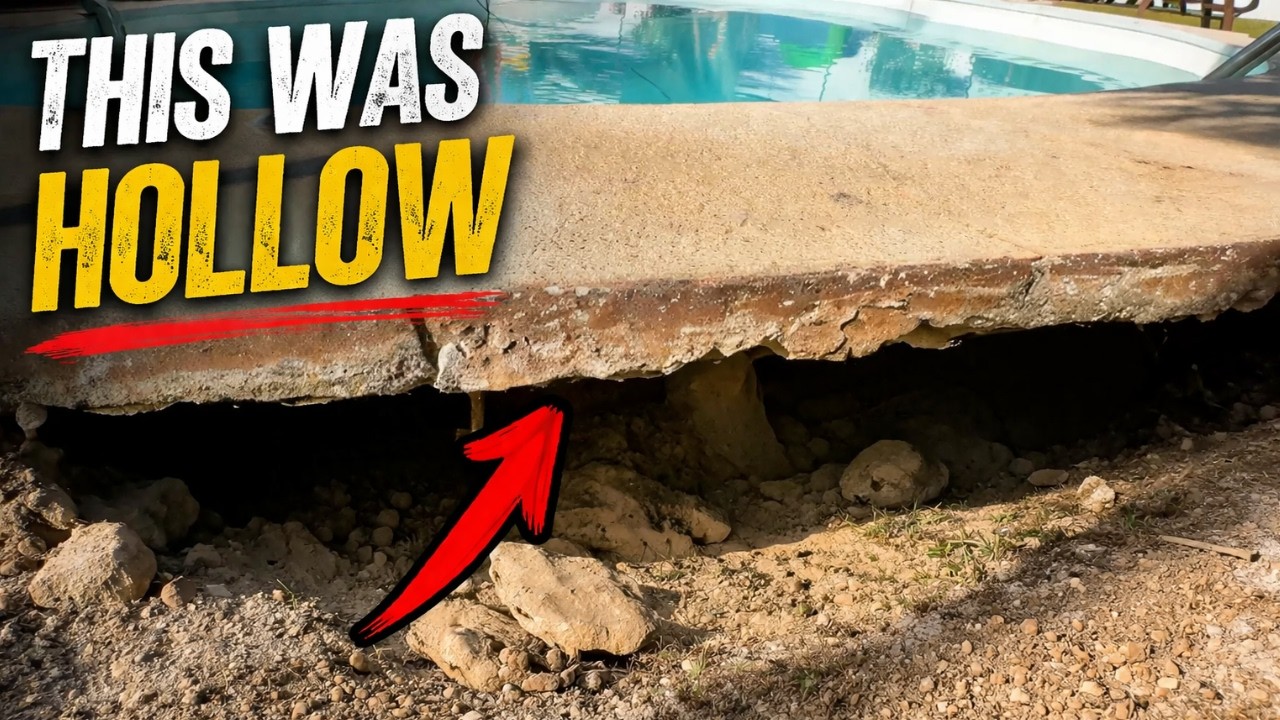 Sinking Block Pool How We Fix Sinking Pool Decks With Polyurethane Foam - YouTube