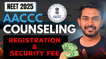 AACCC REGISTRATION AND SECURITY FEE ? AYUSH COUNSELING