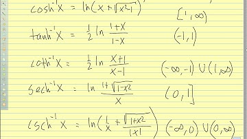 Calc II 2017 5.8 pt. 2 Inverse Hyperbolic Trig Functions