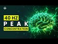Peak Brain Performance: 40 Hz Binaural Beats for Learning & Concentration