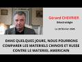 Ref:eKQR3e1uxFg Dans quelques jours, nous pourrons comparer les materiels chinois et russe contre le materiel us
