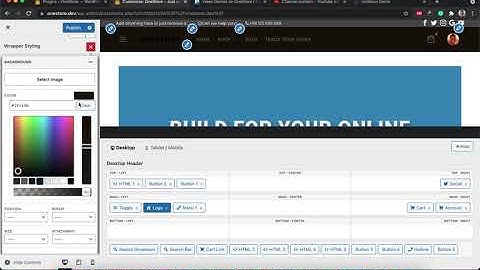 Header Builder for Desktop | OneStore Best Free WordPress Theme for  WooCommerce
