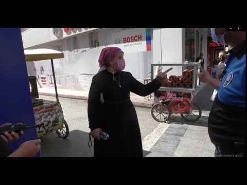 Maske takmayan kadın, polisle tartıştı