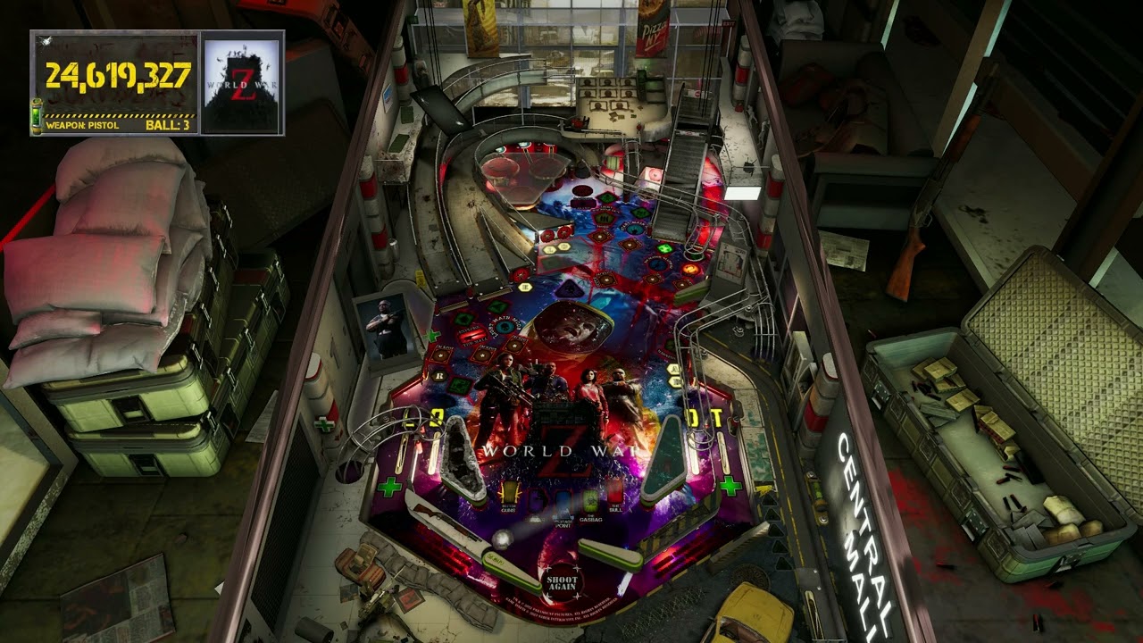 World war z pinball  horde mode @kentabyte