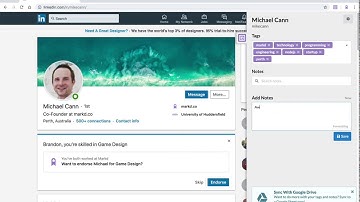 Linkedin Notes - Adding Notes and Tags to a Linkedin Profile