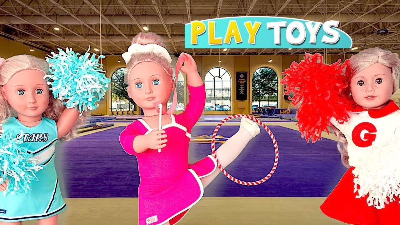 AG Dolls Compete at Gymnastics Challenge! Play Toys sports story