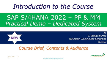 03-00 SAP S/4HANA PP MM Course with Demo - Introduction