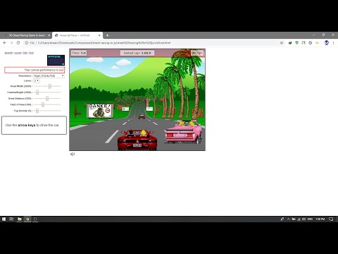 3D STREET RACING GAME IN JAVASCRIPT WITH SOURCE CODE