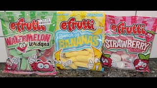 Efrutti Gummy Candy Watermelon Wedges, Bunch Of Bananas & Creamy Dreamy Strawberry Batch