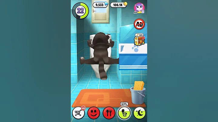 Watch the video about Tom Poop Time #shorts #shortvideo #talkingtom #catvideos #cat #funny #funnycat #gaming
