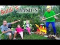 Camping With Baldi's Basics in Real Life!! 24 Hour Overnight Challenge!!!