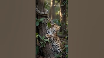 Leopard Vs Python in Tree #animalfight #animals #wildanimals #wildlife #animallife #nature #python