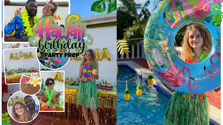 Hawaiian birthday party prep!!🌺💙￼ #hawaii #birthday #preparation #islandlife