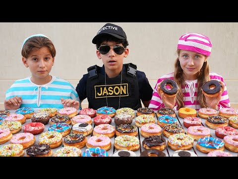 Jason y Alex aventuras Policías y Donas! 🚓🍩 ¡Loca persecución por los dulces robados!
