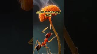 A fungus turn ant into zombies and kill #cordyceps #zombiefungus #naturefacts #ants #facts #zombie