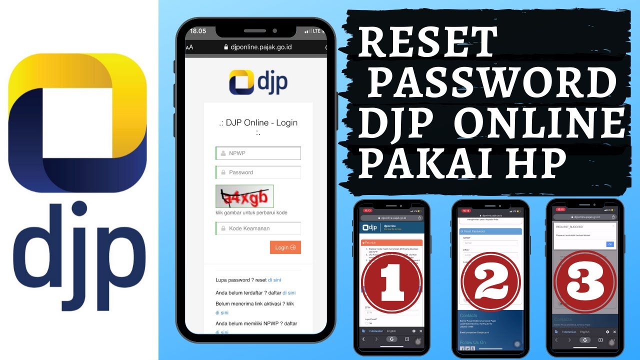 (TUTORIAL) CARA GANTI PASSWORD DJP ONLINE PAKAI HP 
