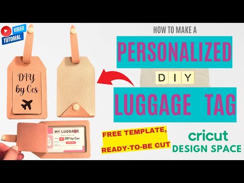 How to Make Faux Leather Luggage Tags With Your Cricut - Too Much Love