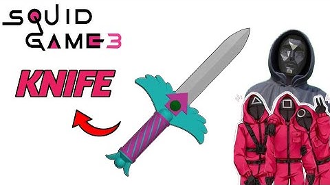 How to make knife from squid game , how to make squidgame toy , diy paper game squid game