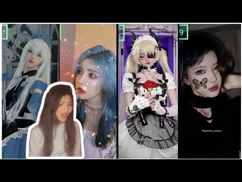 Reaction on Asian queens 👸 transformation tik tok compilation | Chinese cute girls reels video ☺️