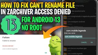 How To Fix Can't Rename File In Zarchiver Access For Android 13 No Root screenshot 4