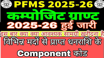 Composite Grant 2025-26|विभिन्न मदों के component कोड |PFMS Portal|कौन-कौन से कार्य कराने होंगे।