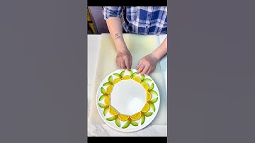 Simple and easy to learn plate decoration and border design! #Vegetable and fruit modeling #Plate d