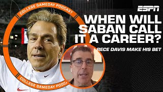 When will Nick Saban call it a career?! Rece Davis makes his bet 👀 | College GameDay Podcast
