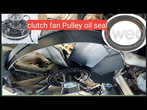 how to replace clutch fan ? oil seal replacement ! change ! maan truck