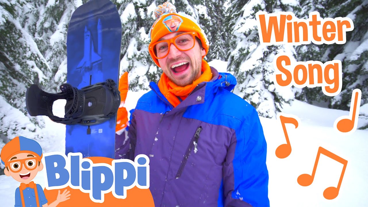Snowy Winter Song! Christmas Songs Blippi Sing Along With Me! YouTube