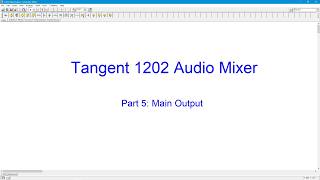 Tangent 1202 Part 5, Main Output
