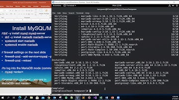 Install mariadb (mysql) database server on Fedora26