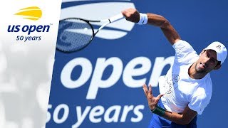 Live from the 2018 us open: two-time champion novak djokovic is
practicing before his r4 match. visit at #usopen, now until sept.
9.http://www.us...