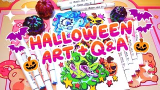 Growing on social media, my art inspirations & more ✦ Halloween art + Q&A 🎃👻