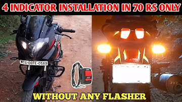 Without Flasher Four Indicator Installation On Pulsar 220F | 4 Indicator 70 RS | @rkcreations03
