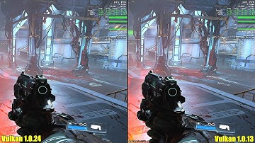 Doom Vulkan Version 1.0.24 Vs 1.0.13 GTX 1080 Frame Rate Comparison