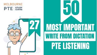 Most Important PTE Write From Dictation (Mini Test – 27) Collections | May 2021 | Melbourne PTE
