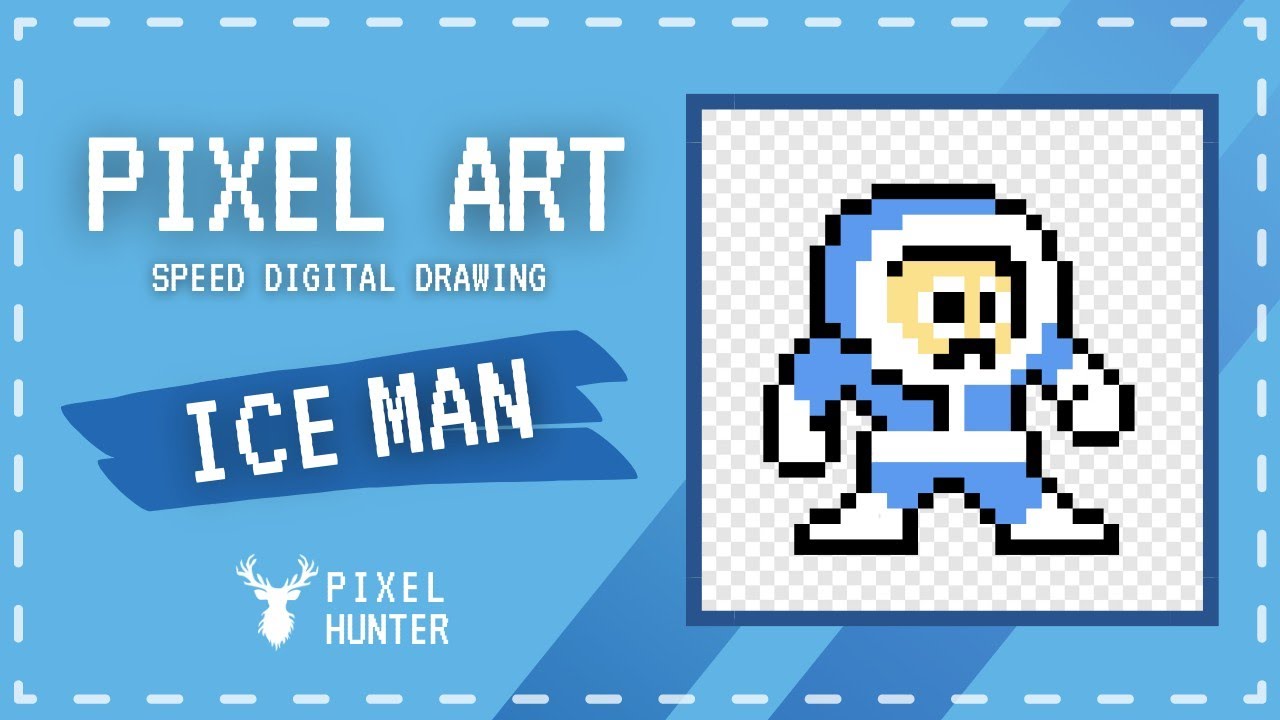 teal pixel man