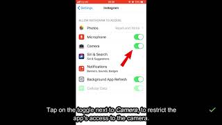 How to stop apps to use the camera - iPhone, iPad, iPod touch screenshot 4