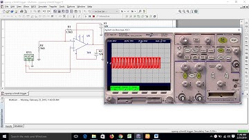 Op amp as schmitt trigger using NI MultiSIM by VIRTUAL PHYSICS LAB