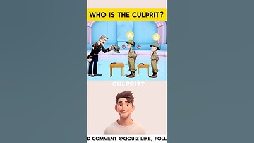 Who is the culprit? #riddleoftheday #enigmachallenge #enigma #puzzlegames