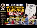 CA Foundation May 2026 Law Paper Review | Out Of Syllabus Question? | Exam Center Reaction 