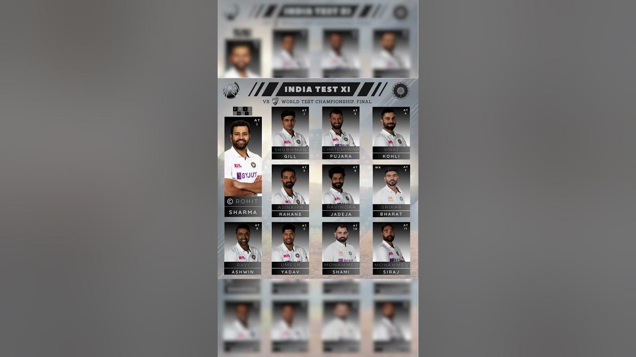 India Test XI IND VS AUS World Test Championship Final Lords Stadium Australia Cricket